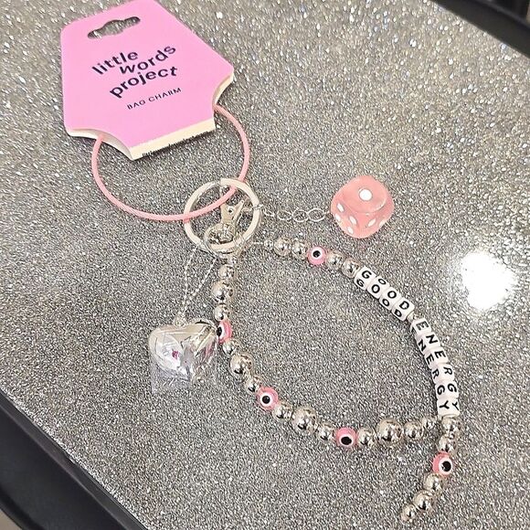 Little Words Project Good Energy  Bag Charm Keychain - Picture 3 of 4